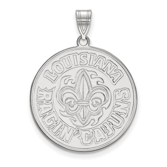 14k White Gold U. of Louisiana at Lafayette XL Pendant